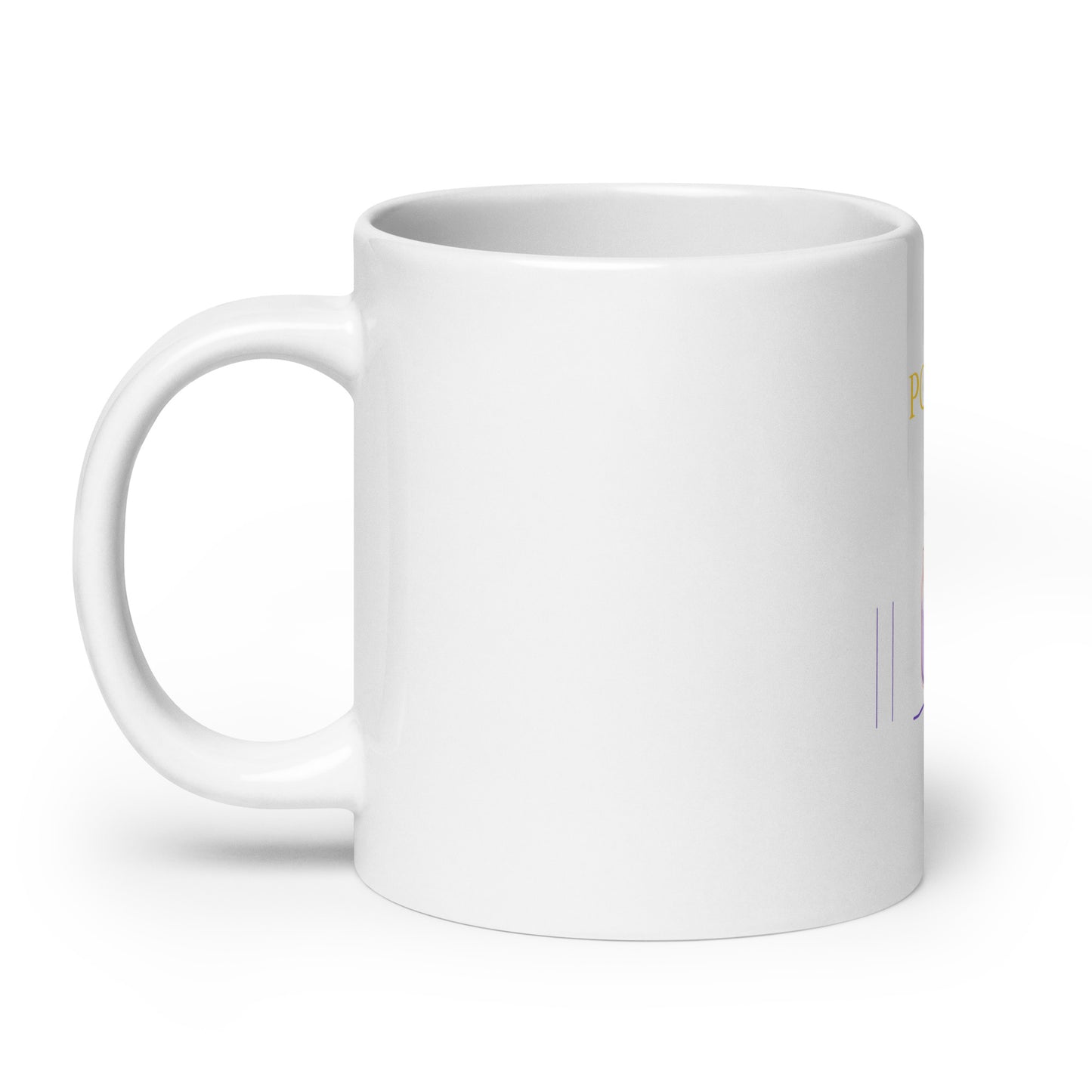 White glossy mug